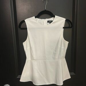 Theory Women's Ivory Peplum Blouse